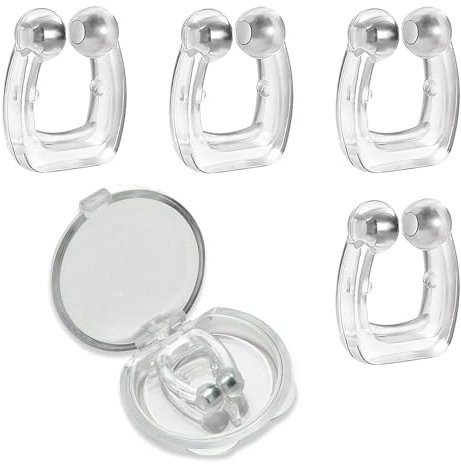 Schnarchstopper Anti Schnarch Nasenklammer Nasenspreizer Magnetische Nasendilatator Gegen Anti Schnarch Magnetischer Schnarchgerät Nasenclip für Männer und Frauen 4Pcs