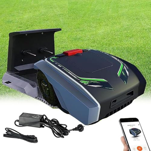 DPQYJPP Robot Cortacésped Sin Cable Delimitador para Jardines de hasta 1500㎡ Evitación de Obstáculos 3D, Planificación Inteligente de Rutas, Configuración de Zonas Sin Entrada