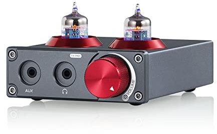 CZYGPHY Preamplificador de Audio, Mini preamplificador de Fono de Tubo de vacío JAN5654 para Tocadiscos, teléfono, PC, MP3 y TV, Amplificador de Auriculares estéreo para el hogar