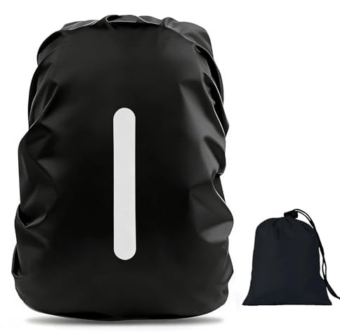 PINEPAN Housse imperméable pour sacs à dos, protection de transport, housse de pluie avec sac de rangement élastique, noir, 80 l