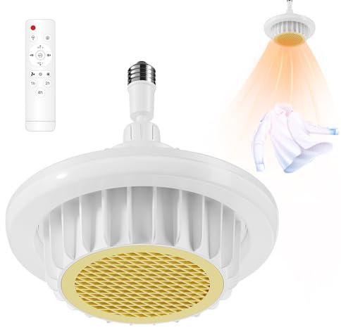 Réfonce De Plafond avec Lumière LED - 600 W Plafond Light Light avec Chauffage De Plafond De Salle De Bain Électrique À Distance | Chauffeur Plafond Intérieur avec Lumière Et Ventilateur, Radiateur
