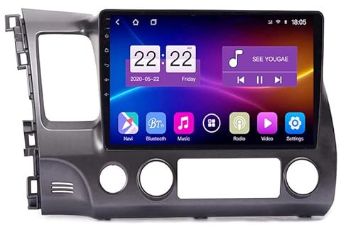 Generisk Android-bilradio för Honda Civic 2004–2011, 2-DIN-GPS-navigering, IPS-pekskärm multimedialayer, 4G Carplay, SWC, WLAN, Mirror Link, DSP, Bluetooth, 2G 32 G-minne