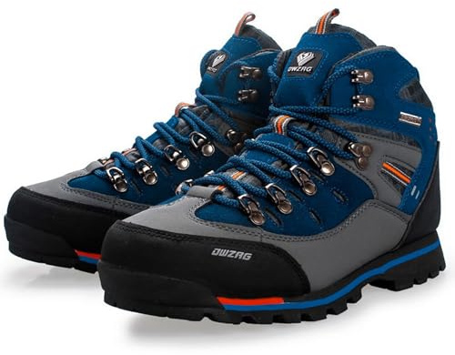 SANANG Botas de montaña para Hombre, Zapatos de caña Alta, Cuero, Suela Antideslizante, Cordones duraderos, Tallas 40-46.