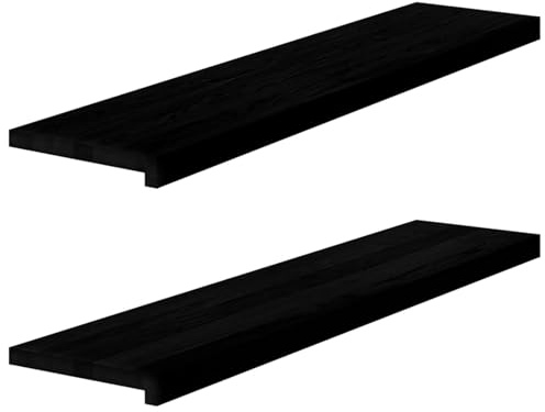 Gradini in legno massello rovere, 2 pezzi 110x25x2 cm marrone scuro, mobile per interni, davanzale versatile, facile pulizia, manutenzione semplice, per scale, arredamento casa, complemento d'arredo p