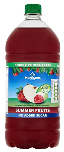 Morrisons Summer Fruits No Added Sugar Squash Double Concentrate 1.5 litre