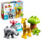 LEGO 10971 DUPLO Wilde Tiere Afrikas, Lernspielzeug für Jungen und Mädchen ab 2 Jahre, Spielzeug-Set für Kleinkinder mit Tierfiguren und Spielmatte