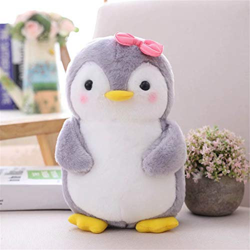 Nicole Knupfer Pinguin Stofftier Plüschtier, Pinguin Kuscheltier Tier Kissen Geschenk Für Kinder/Erwachsene (Pinguin mit Schleife,25 cm)