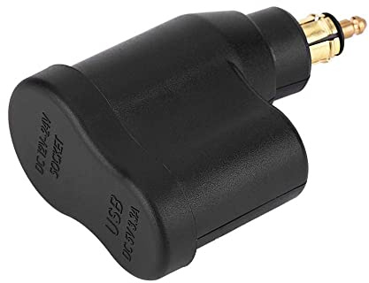 Cigarette Lighter Adapter, 12-24V 3.3A Motorcycle Dual USB Power Adapter Cigarette Lighter for Hella DIN