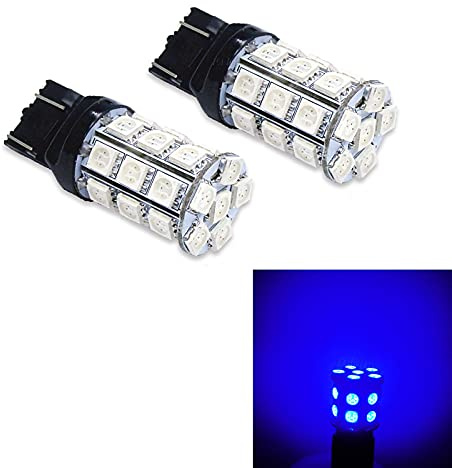 PA 2 lampadine LED 30SMD T20 7443 blu per auto, 12 V, per indicatori di direzione, indicatori di direzione laterali, luci di retromarcia (7440 7440A 7440NA 7440 7440SV 7443NA 7441 7443 7443R 7444 992