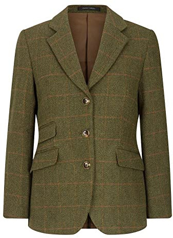 WALKER AND HAWKES - Derby Tweed Mayland Blazer, Mörk salvia, 42