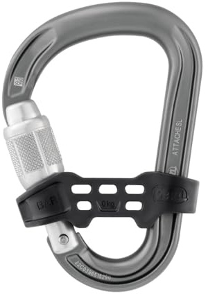 Petzl Attache BAR Carabiner - Gray w/Bar