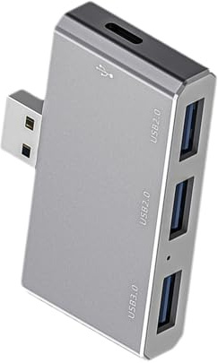 Laptop Docking Stations, 4-In-1 Type-C & USB Laptop Docking Station, 3.0 4-Port Splitter, 3.0 Hub USB Computer Docking Station Splitter, Portable Multifunctional USB C Double Monitor for Computers