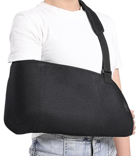 FENQURO Tutore Braccio Tutore Spalla Destro e Sinistro, Reggibraccio Ortopedico, Tutore a Fascia per Braccio, Rottura Della Cuffia, Chirurgia del Polso e del Gomito con Cinturini di Supporto