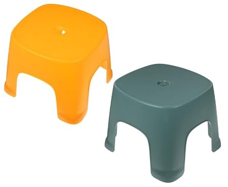 Angoily 2 Pièces Tabouret De Salle De Bain Antidérapant Repose Pied Salle De Bain Compact Marchepied pour Toilettes Et Salon Léger Facile À Ranger pour Enfants