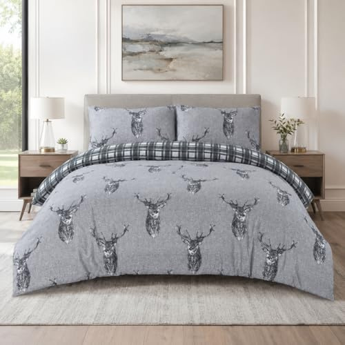 Luxurious Animal Bedding King Size Duvet Cover Sets 100% Brushed Microfibre Duvet Cover Sets 3 Piece Winter Sunmmer All Season Soft Quilt Covers Easy Care, Hypoallergenic, Machine Washable