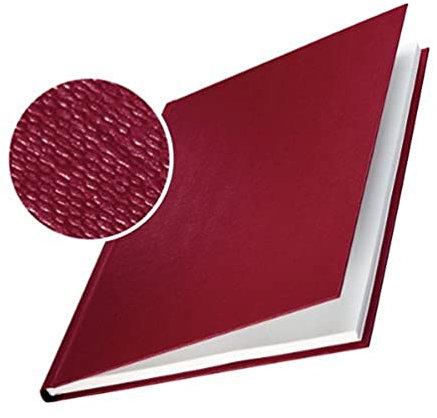 Leitz 73910028 Buchbindemappe impressBIND, Hard Cover, A4, 7 mm, 10 Stück, bordeaux