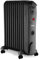 Schallen Black Portable Electric Slim Oil Filled Radiator Heater with Adjustable Temperature Thermostat, 3 Heat Settings & Safety Cut Off (2500W | 11 Fin)