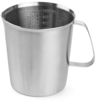 HENDI Messbecher, Schwere Ausführung, 1L, ø120x(H)135mm, Edelstahl
