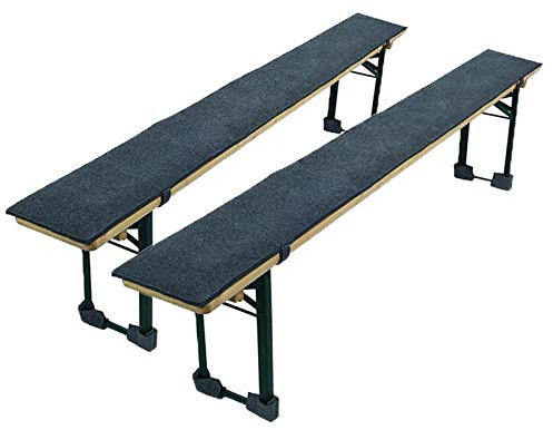 Sensalux Bierbankauflagen, 2er Set, Klettverschluss, Polster für Bierzeltgarnitur, Auflage Grau - Grau 220cm x 25cm