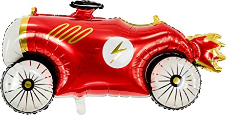 XXL Ballon in Form eines Rennwagens zur Dekoration eines erfolgreichen Geburtstags
