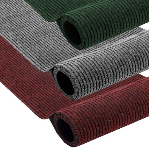 TENDEEVOLUTION Maßgefertigter Außenteppich pro halben laufenden Meter, Rutschfester und waschbarer Außenfußabtreter, Schmutzfangmatte, Läufer für Flur oder Eingangsbereich (GRAUE HÖHE 2 METREN)