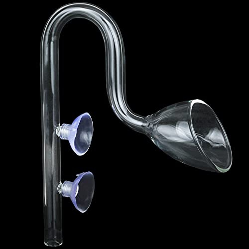 Bilindasly Glass Lily Pipe Outflow Aquatic Lily Pipe Set for Aquarium Planted Tank Aquascaping Filter 17mm for 16/22mm(5/8 ID) Tubing Hose