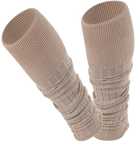 TODO Stulpen Baumwolle Damen - Weich und Bequem Beinlinge zum jeden Tag, Tanzen, Sport, Gym, Bergtouren - Beinwärmer (Beige)