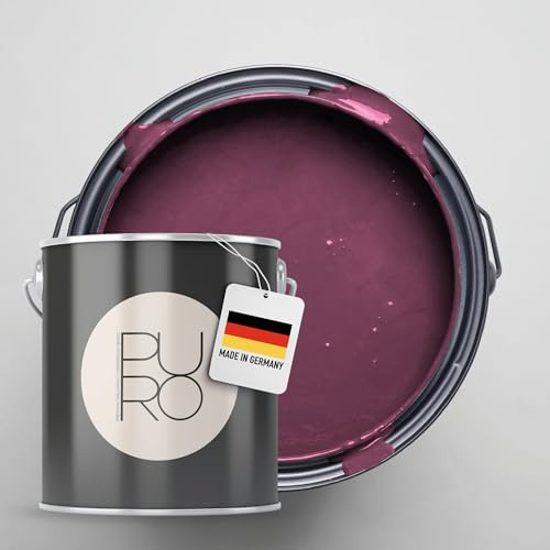 Livingwalls PURO Premium Wandfarbe c2012 - Malerfarbe für Wohnräume und Arbeitszimmer mit sehr hoher Deckkraft - matte hochwertige in Violett - 2,5l