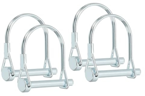 PATIKIL 4pz Perno di Bloccaggio per Albero 6x45mm Perno Accoppiamento Rimorchio Perni di Sicurezza a Filo Pto Rotondo per Camion Rimorchi Falciatrici Trattori Barche