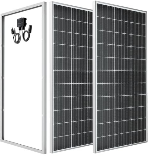 WUZECK 300W Solarpanel 12V, Monokristallines Solarpanel 300 Watt Wohnmobil, Solarmodul mit 90cm Solarkabel für 12V Batterien Boot Balkon Wohnwagen, Photovoltaik Panel Pv Module Solar Panel