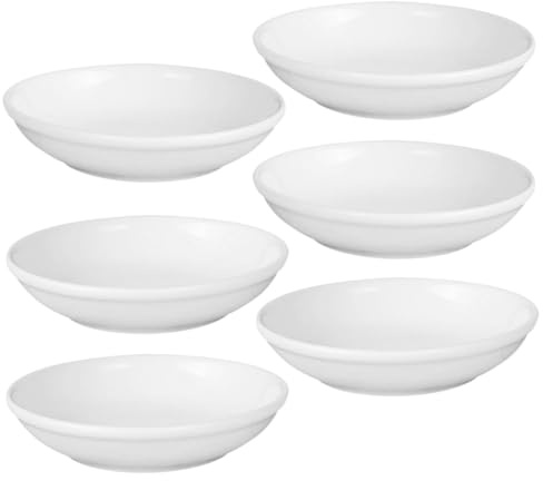 TOVINANNA Plato Pequeño de Cerámica de 4 Pulgadas, 6 Piezas de Repuesto para Calentador de Cera, Placa Calentadora para Aceites Esenciales y Fundidor de Fragancias para Uso Doméstico