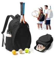 SZLX Tennisryggsäck, Rymlig Tennisväska för Damer och Herrar med Flera Fack för Tennisracketar, Pickleballracketar, Badmintonracketar, Squashracketar och Bollar