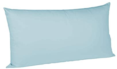 Fleuresse Colours Kissenbezug, Mako Satin, Eisblau, 40 x 80 cm