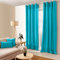 Enjoy Home, Tenda in cotone certificato Oeko Tex con 8 occhielli in metallo cromato, diametro 4 cm, 135 x 240 cm, turchese, collezione Panama, pronta da appendere, lavabile a 30 gradi, per tutte le