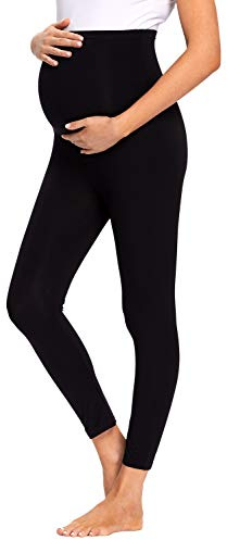 JMITHA Legging Grossesse Maternité, Pantalon Femme Long en Coton, Vêtements Sports et Loisirs pour l'Été