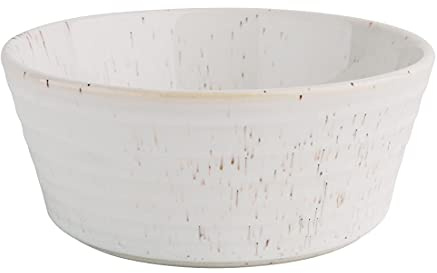 Olympia Cavolo Flat Round Bowls White Speckle 143mm (Pack of 6)