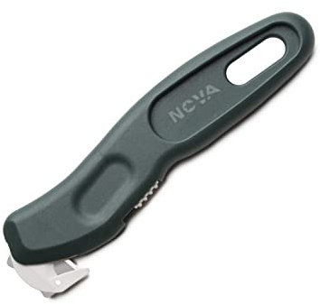 Nova Nex Cutter with Replaceable Head, Ergonomic Box Opener, Stretch Film Shrink Wrap Cutters Safety Knife