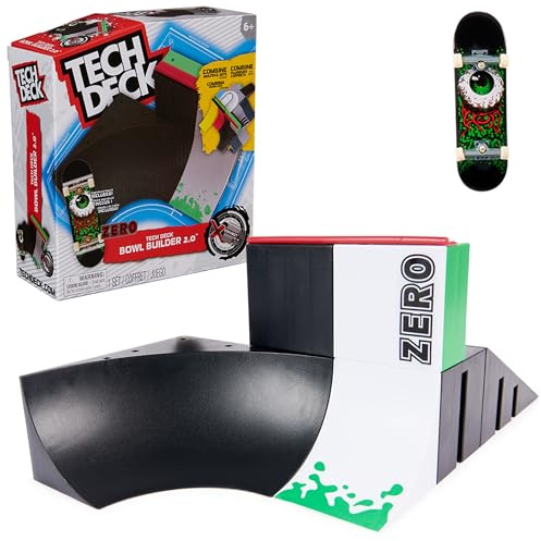 Tech Deck X-Connect Starter Set – Bowl Builder 2.0 Rampensset con autentico Fingerboard della marca Zero e accessori, dai 6 anni in su