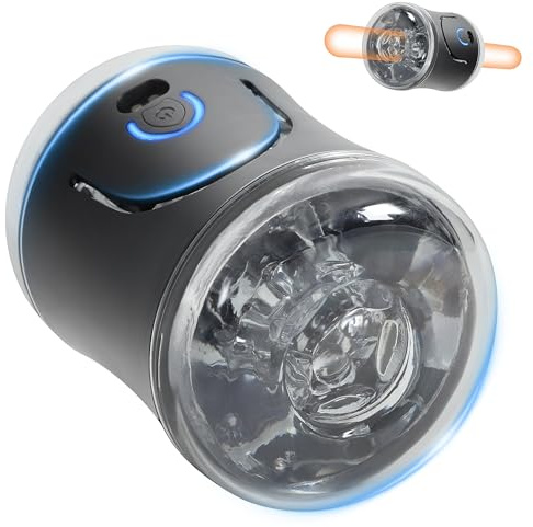 Masturbadores Eléctricos, Masturbación Para Hombres Juguetes Sexuales Con 9 Modos de Vibración, Manos Libres Hombres Juguetes Sexuales Masturbador Pene Dispositivo de Entrenamiento Masturbación