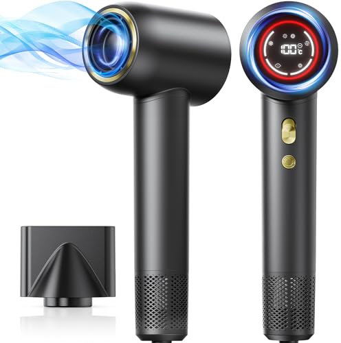 Ionen Föhn 1600W Hair Dryer, GLAM Fön Schnelltrocknender Haartrockner Mit Konzentrator, Salon Haarfön, 4 Heiz & 2 Geschwindigkeiten, 200 Millionen Ionen Fön für Zuhause, Reise und Friseursalon
