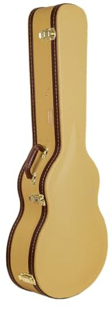 Crossrock Universell akustisk gitarrväska för Gibson L-00 och Martin CEO med 14 ställen, lås i rostfritt stål, skumfoder, metallfötter, förvaring, vinyltweed, 14-Bund L00 Gitarre, 14-band L00 gitarr