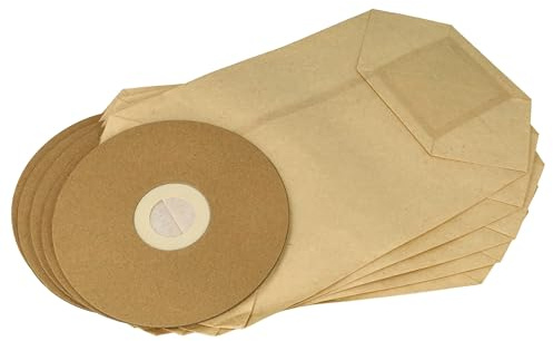 vhbw 5X Staubbeutel kompatibel mit Cleancraft FlexCAT 104 Staubsauger - Papier/Pappe, 22cm x 19cm braun