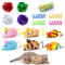 Jouets pour Chat, Paquet de 14 Jouets Chat interactifs, y Compris Une Balle pour Chat, Jouet à Ressort pour Chaton Adulte d'intérieur, Jouets à Herbe à Chat pour Chats à mâcher et Nettoyer Les Dents