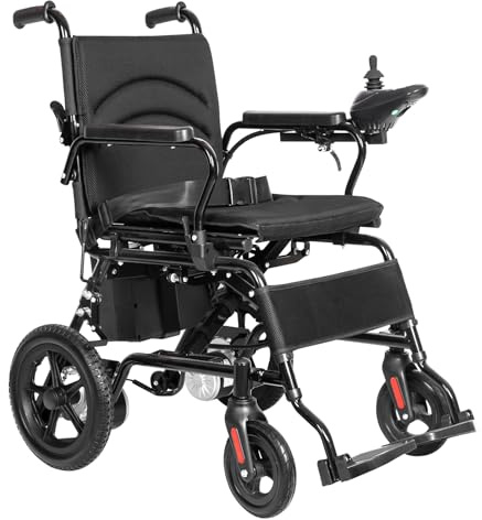 Sedia a rotelle elettrica pieghevole da 250 W, con batteria da 12 Ah, 20 km, All-Terrain, 100 kg, pieghevole rapidamente