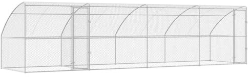 vidaXL Refugio para Perros 4 uds. Plateado 8 x 2 x 2 m