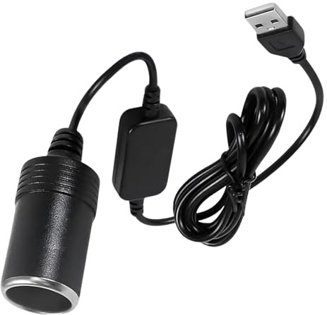 120 CM Adaptador USB a Mechero Hembra, Adaptador USB C a Encendedor de Cigarrillo 12 V, para Cámara de Coche GPS Teléfono Móvil Tabletas