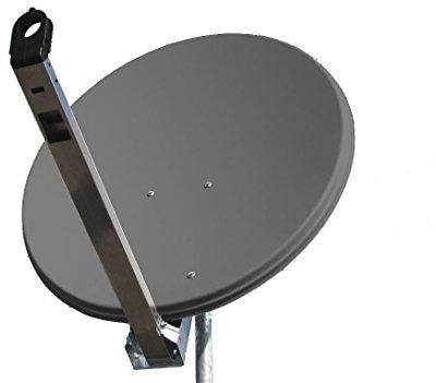 Parabola Offset in alluminio Offel diametro 65 cm ideale per la ricezione dei segnali satellitari, colore grigio scuro