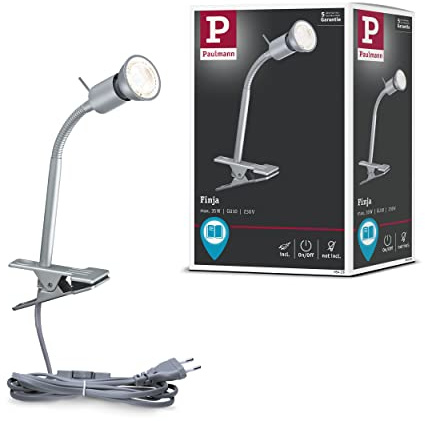 Paulmann 95426 Läslampa klämma spot Finja max. 35 Watt tavelbelysning krom matt tavelbelysning metall, plast utanpåliggande lampa GU10 utan glödlampa