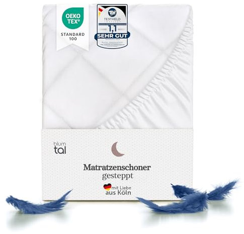 Blumtal® Luxus Gesteppter Matratzenschoner – Oeko-TEX Zertifiziert, Anti-Allergie Matratzenschoner, Waschmaschinenfester Matratzenschoner – 100x200x30cm