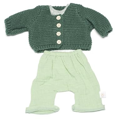 Miniland Ropa Muñeco de 38 cm, Accesorio muñecas, How To Dress, Juego en Casa, A Partir de 3 años | Conjunto Chico Forest